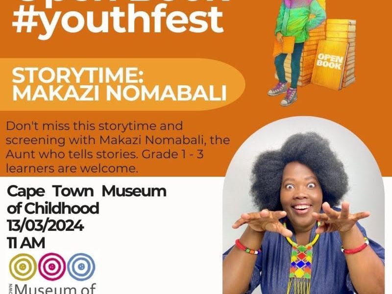 Join Makazi Nomabali, the Aunt Who Tells Stories on 13 March at the Open Book #youthfest